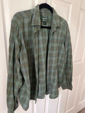 Woolrich Womens XL Flannel- green